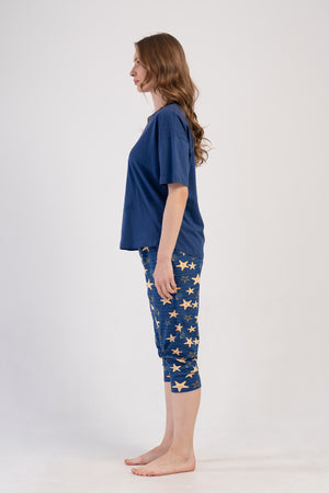 Woman Lycra Supreme Big Size Sarra Capri Set