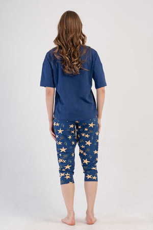 Woman Lycra Supreme Big Size Sarra Capri Set