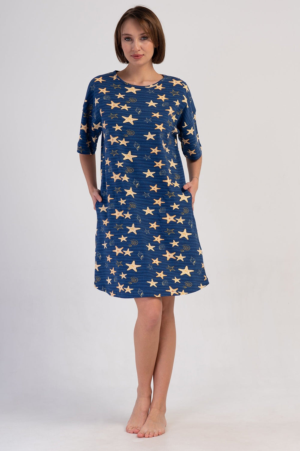 KADIN XXL TUNIK LYC SUPREM DREAM 408355 - Vienetta1193INDIGO2XL