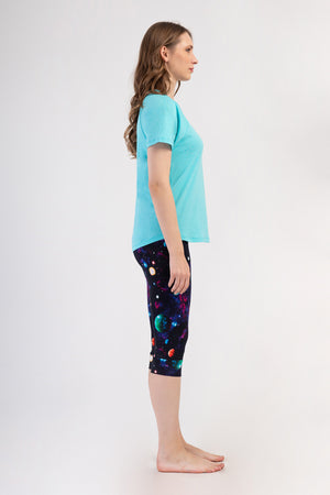 Woman Lycra Supreme Galaxy Capri Set