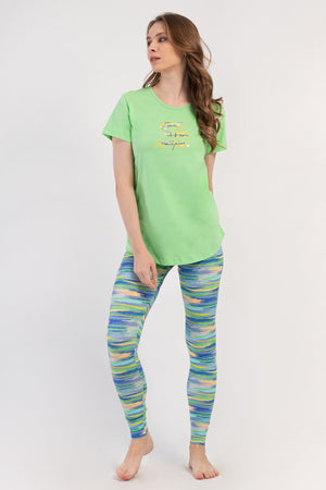 KADIN TAYT PIJAMA TAKIM LYC SUPREM DREAM 408364 - VienettaYESILS