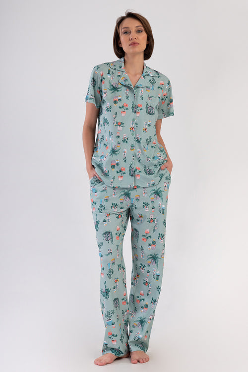 KADIN XXL PIJAMA TAKIM SUPREM 408390 - Vienetta1.GrupYESIL