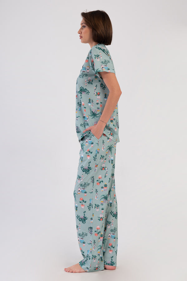 KADIN XXL PIJAMA TAKIM SUPREM 408390 - Vienetta1.GrupYESIL