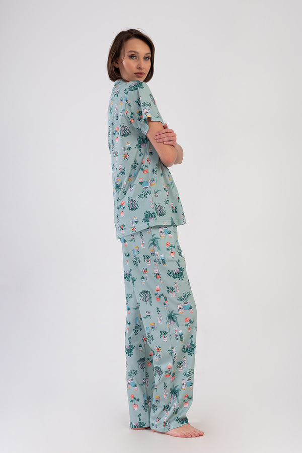 KADIN XXL PIJAMA TAKIM SUPREM 408390 - Vienetta1.GrupYESIL