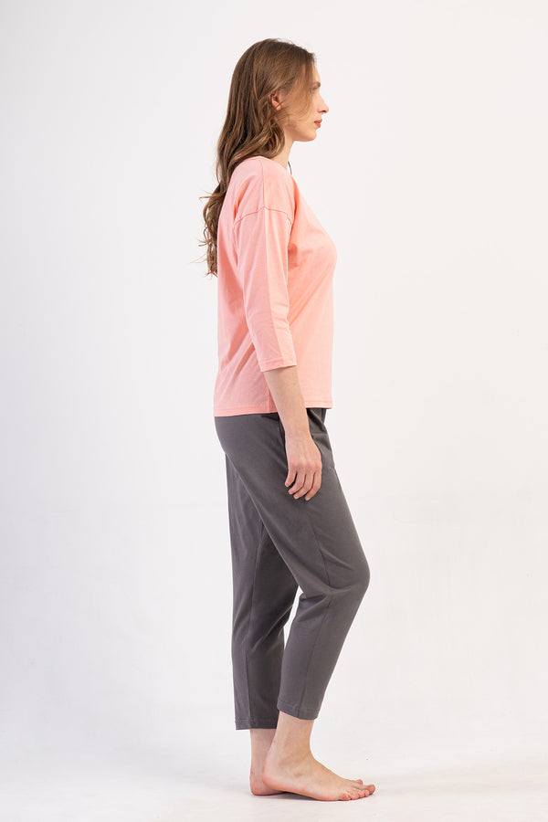 KADIN XXL PIJAMA TAKIM SUPREM 408392 - Vienetta1.GrupBABY PINK