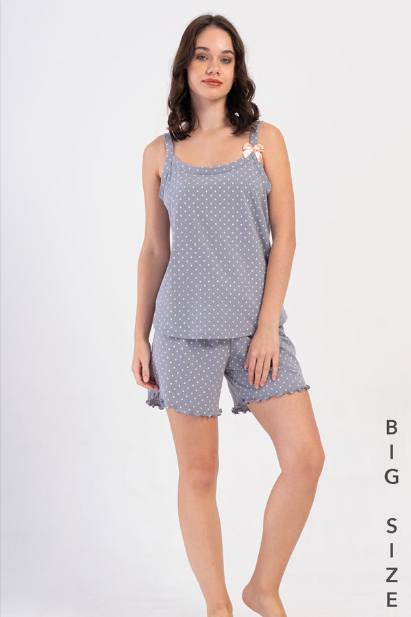 Woman Supreme Big Size Becosa Thin Strap Short Set