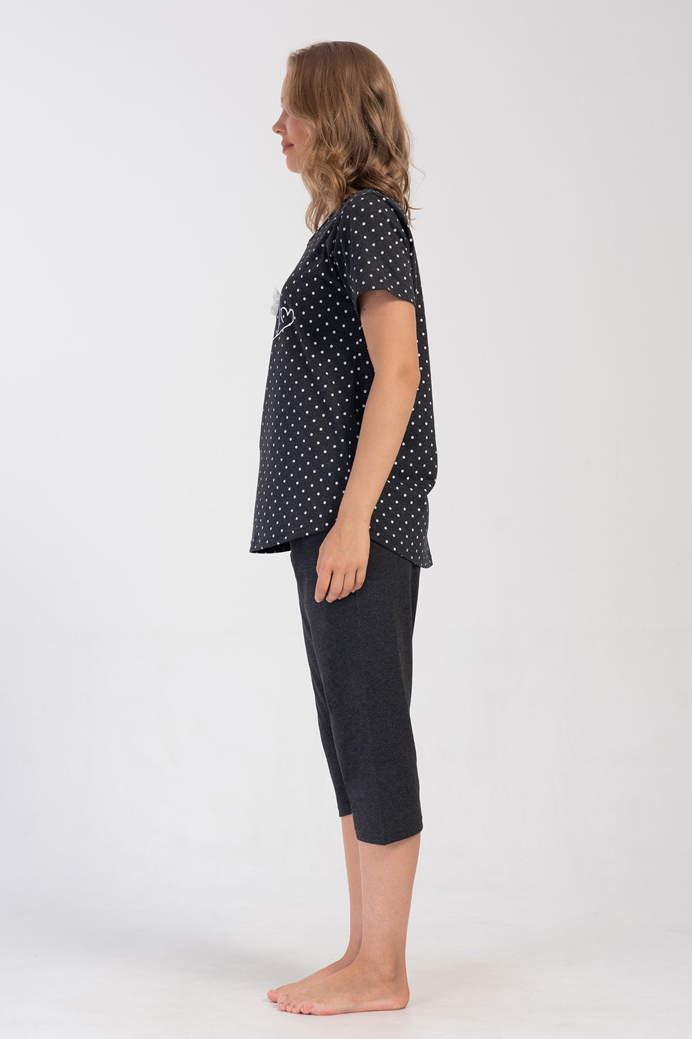 KADIN XXL KISA KOL KAPRI TAKIM 408462 - Vienetta1.GrupANTRASIT