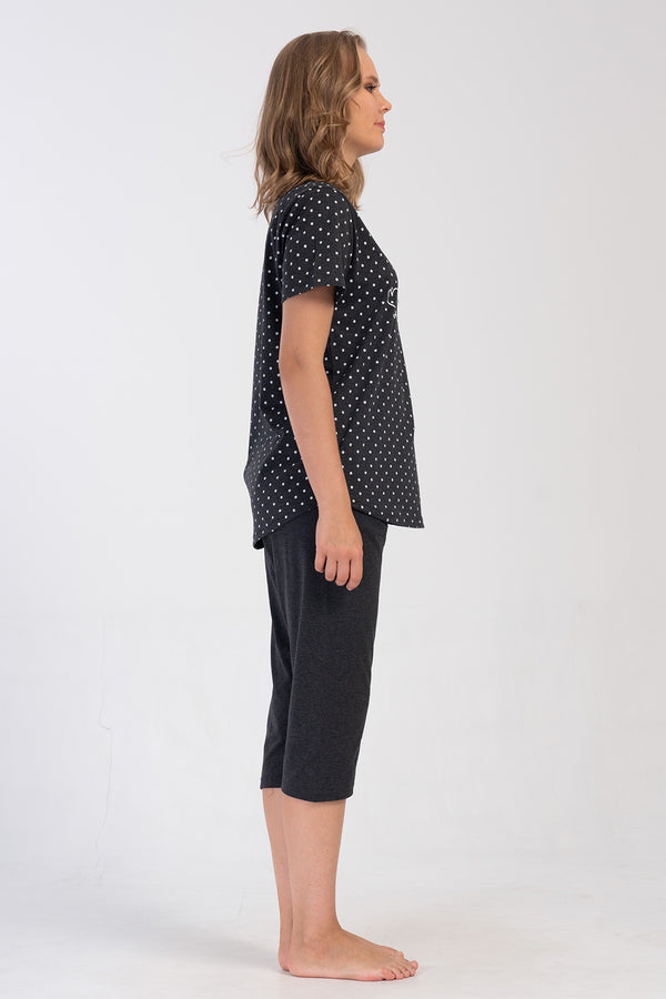 KADIN XXL KISA KOL KAPRI TAKIM 408462 - Vienetta1.GrupANTRASIT