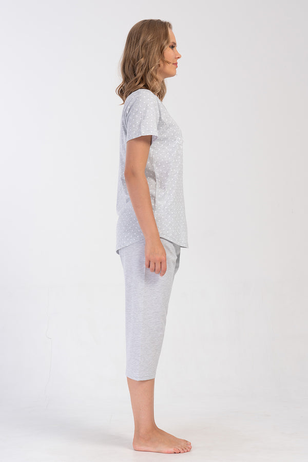 KADIN XXL KISA KOL KAPRI TAKIM 408462 - Vienetta1.GrupANTRASIT