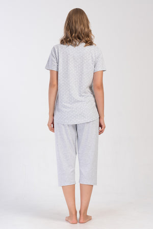 KADIN XXL KISA KOL KAPRI TAKIM 408462 - Vienetta1.GrupANTRASIT