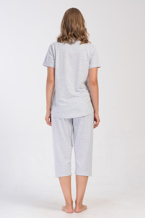 KADIN XXL KISA KOL KAPRI TAKIM 408462 - Vienetta1.GrupANTRASIT