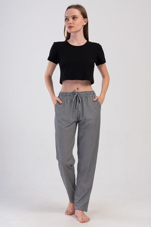 KADIN TEK ALT PIJAMA SUPREM 408505 - Vienetta1.GrupSIYAH