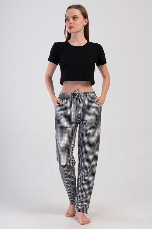 KADIN TEK ALT PIJAMA SUPREM 408505 - Vienetta1.GrupSIYAH