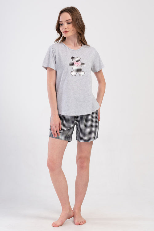 KADIN XXL SORT TAKIM SUPREM 408507 - Vienetta1.GrupGRAY MELANGE