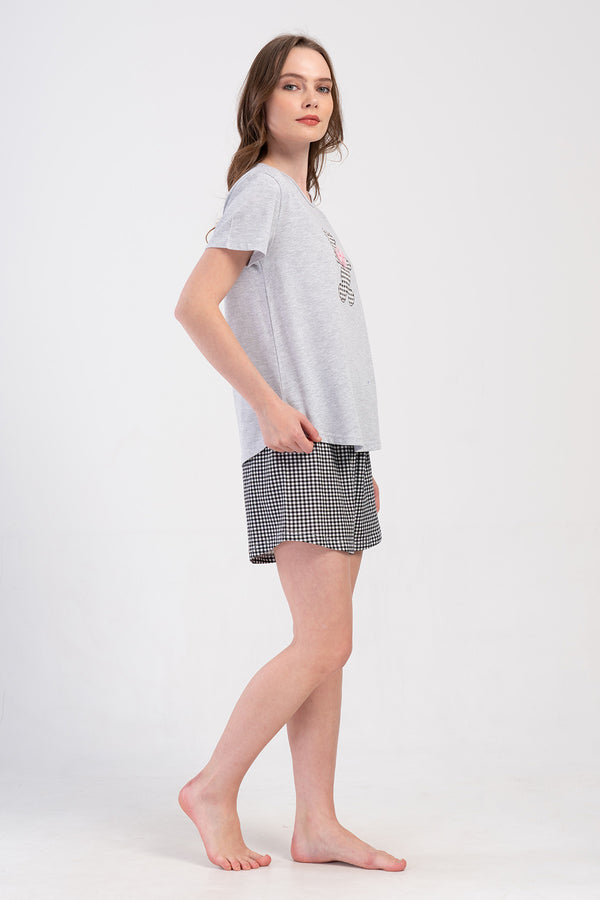 KADIN XXL SORT TAKIM SUPREM 408507 - Vienetta1.GrupGRAY MELANGE