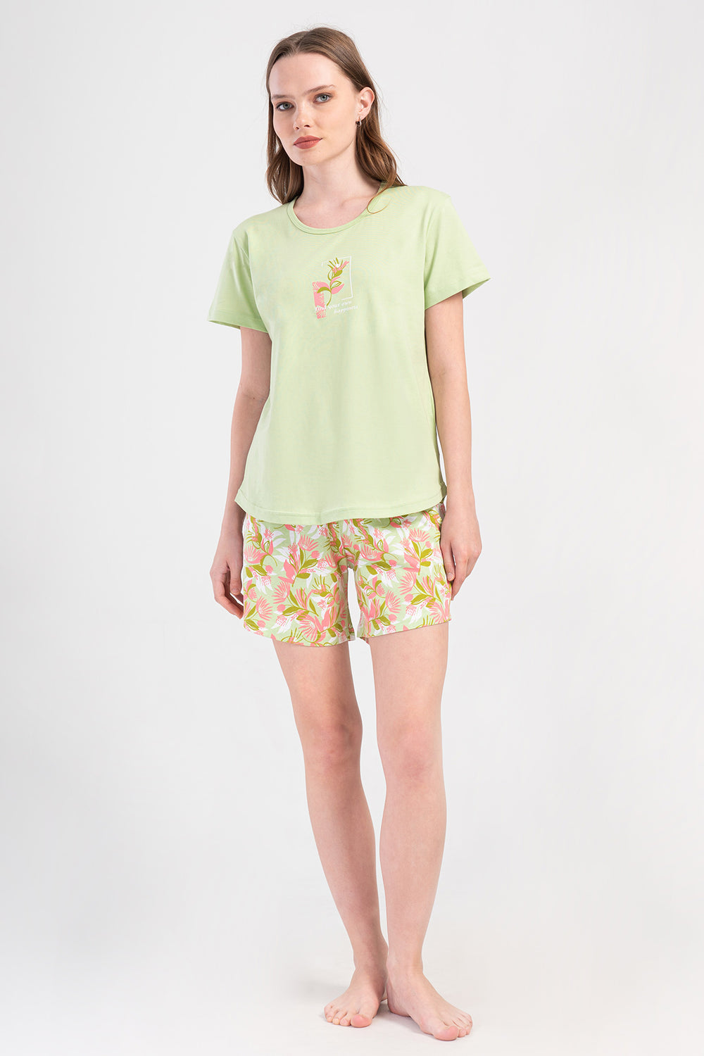 Woman Supreme Lase Short Sleeve Short Set