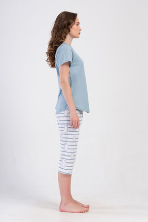 Woman Supreme Vasa O Neck Capri Set