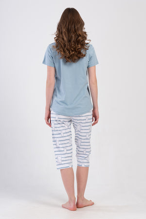 Woman Supreme Vasa O Neck Capri Set