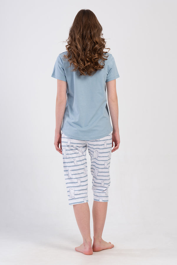 Woman Supreme Vasa O Neck Capri Set