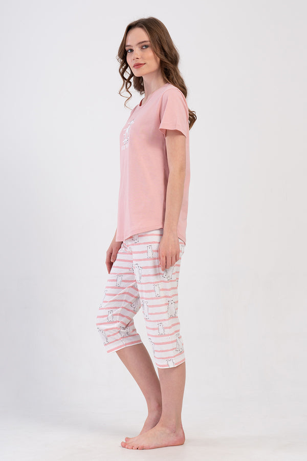 Woman Supreme Vasa O Neck Capri Set