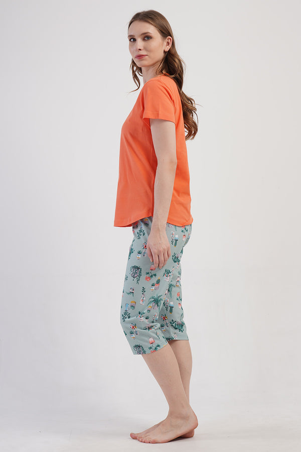 Woman Supreme Kima Short Sleeve Capri Set