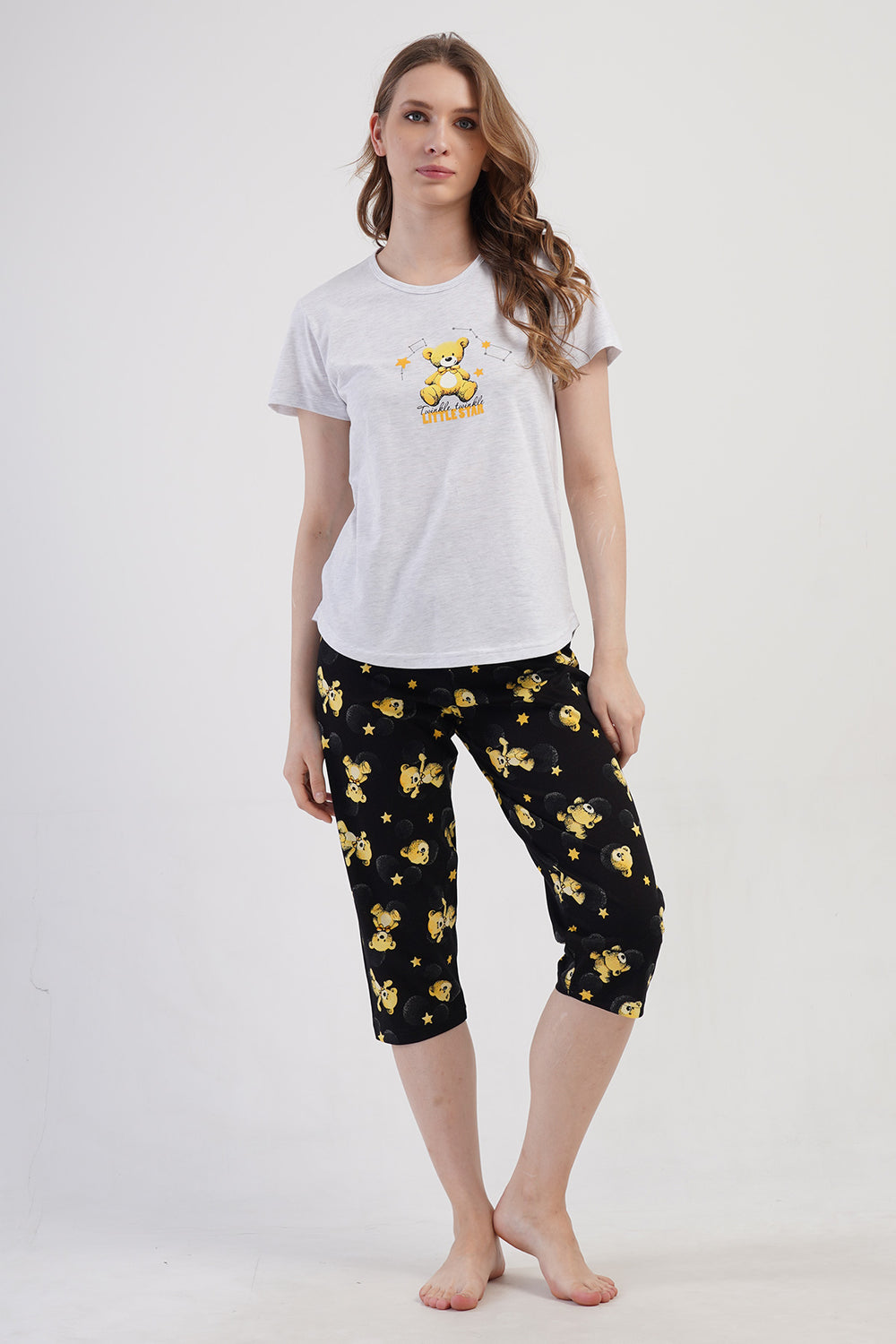 KADIN KAPRI TAKIM SUPREM 409065 - Vienetta1.GrupGRAY MELANGE