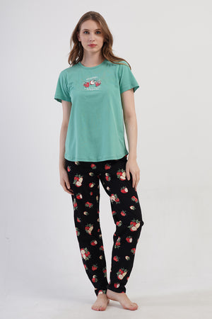 KADIN XXL PIJAMA TAKIM SUPREM 409096 - VienettaYESIL3XL