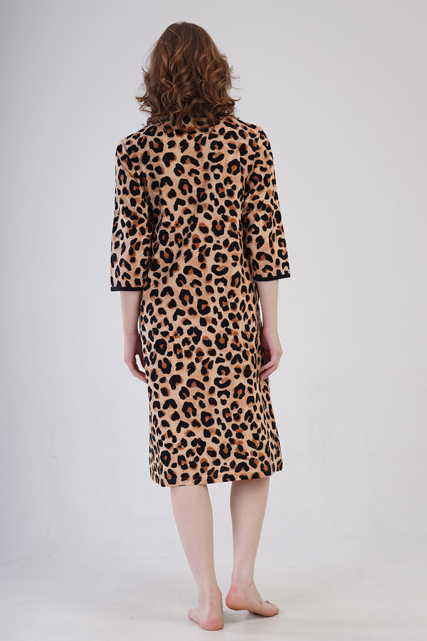 Woman Supreme Big Size Leopard Home Dress