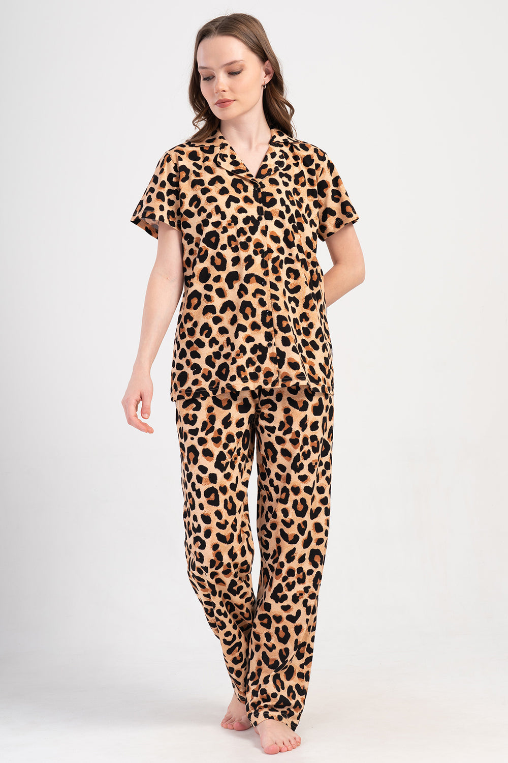 Woman Supreme Big Size Leopard Pyjama Set