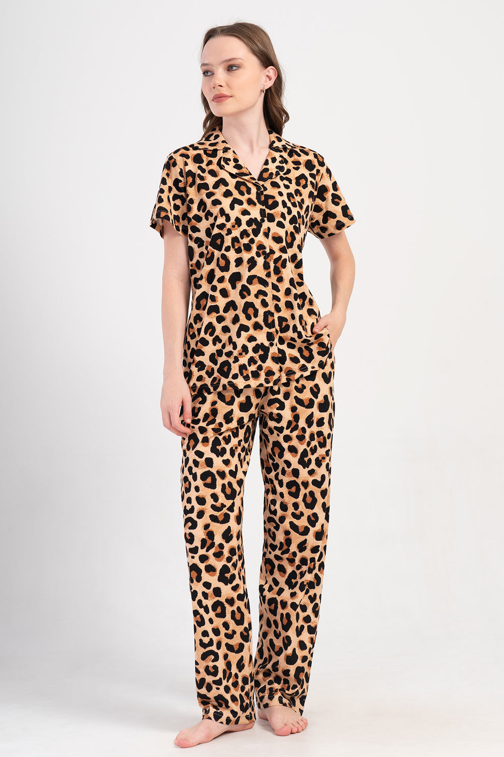Woman Supreme Big Size Leopard Pyjama Set