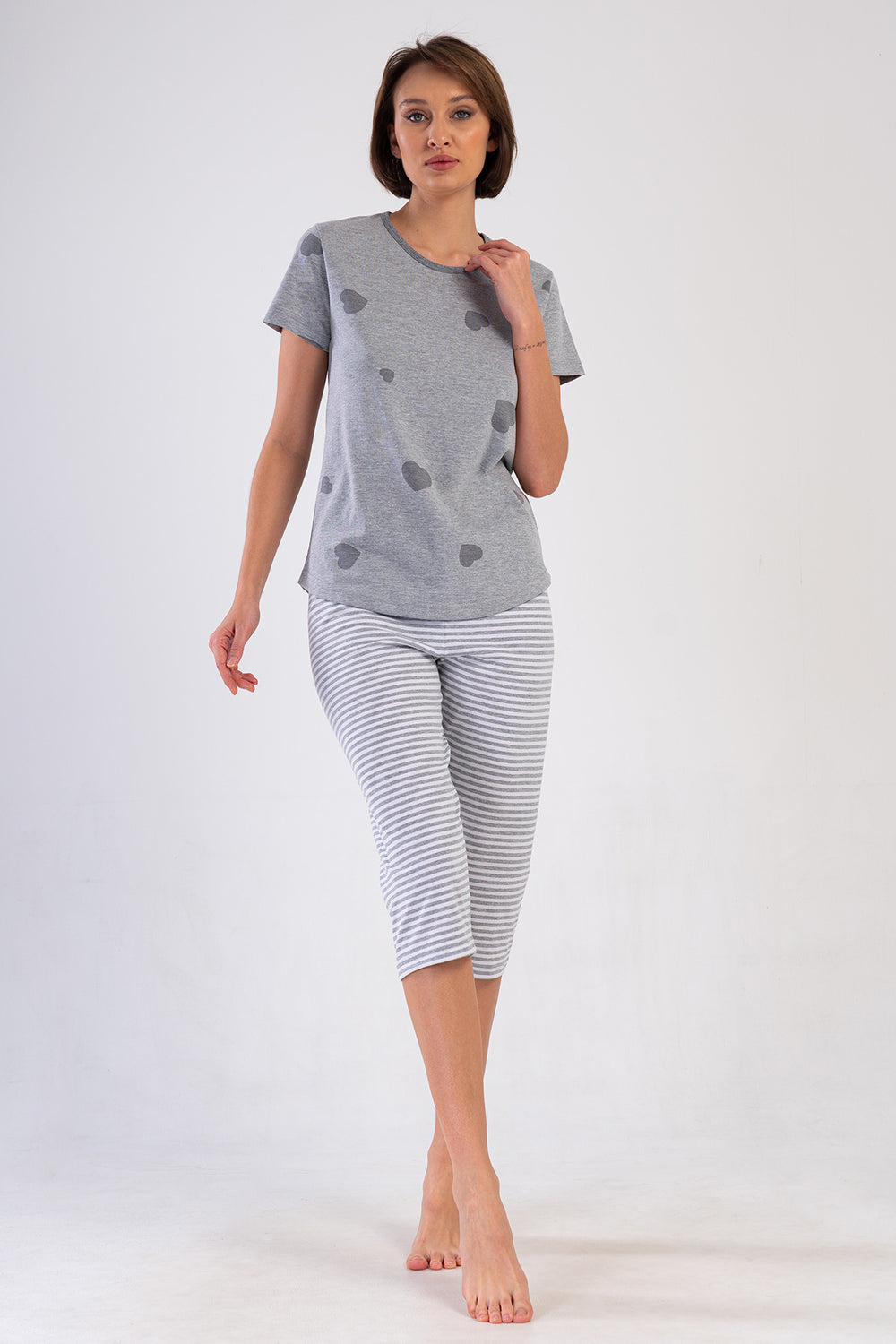 KADIN KAPRI TAKIM SUPREM 409153 - Vienetta1.GrupGRAY MELANGE