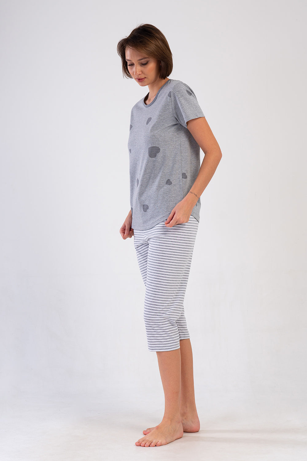 KADIN KAPRI TAKIM SUPREM 409153 - Vienetta1.GrupGRAY MELANGE