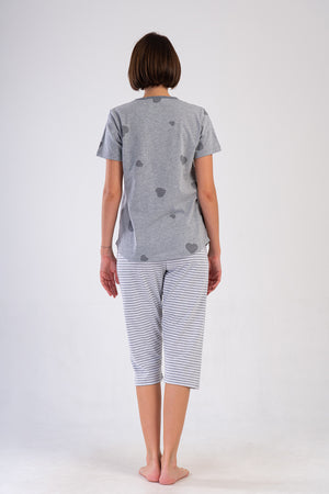KADIN XXL KAPRI TAKIM SUPREM 409154 - VienettaGRAY MELANGE2XL
