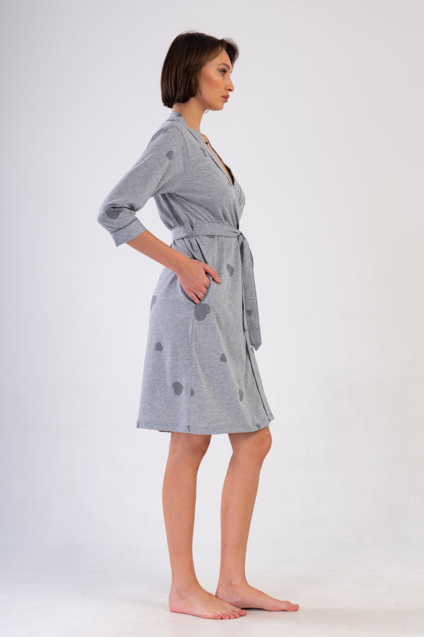 KADIN SABAHLIK SUPREM 409155 - Vienetta1.GrupGRAY MELANGE