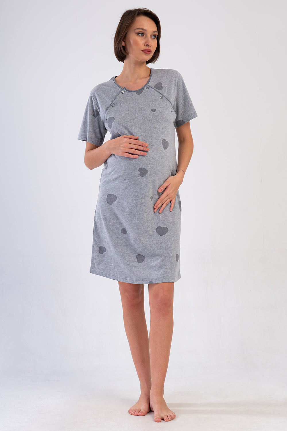 HAMILE TUNIK SUPREM 409156 - Vienetta1.GrupGRAY MELANGE