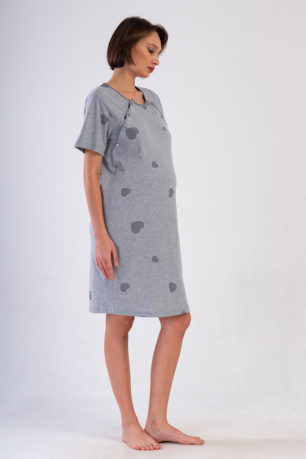 HAMILE TUNIK SUPREM 409156 - Vienetta1.GrupGRAY MELANGE