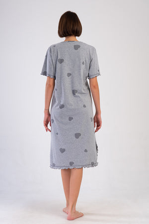 KADIN XXL BABANNE GECELIK SUPREM 409158 - VienettaGRAY MELANGE2XL