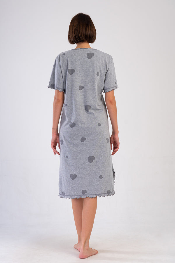 KADIN XXL BABANNE GECELIK SUPREM 409158 - VienettaGRAY MELANGE2XL