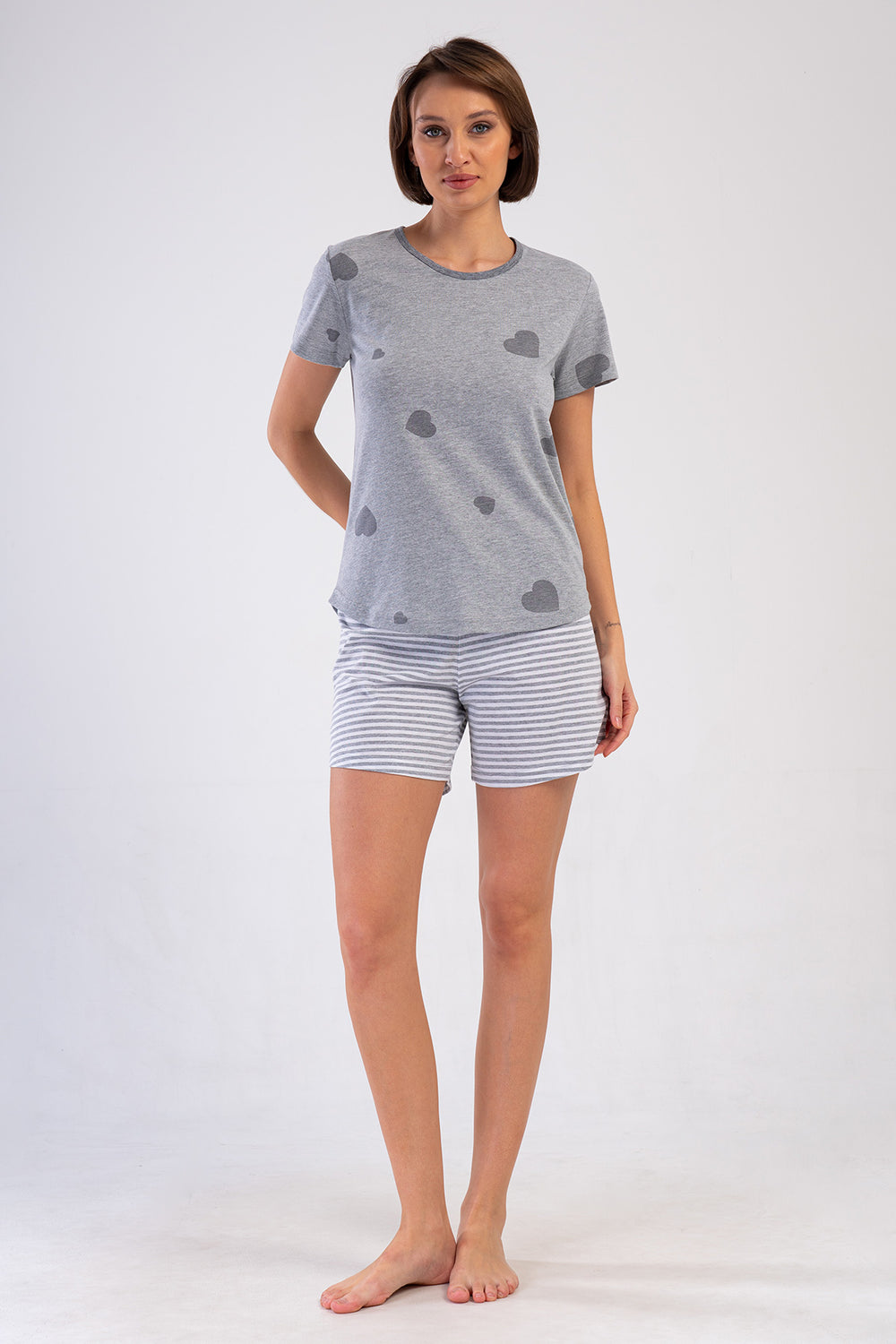 KADIN SORT TAKIM SUPREM 409159 - Vienetta1.GrupGRAY MELANGE