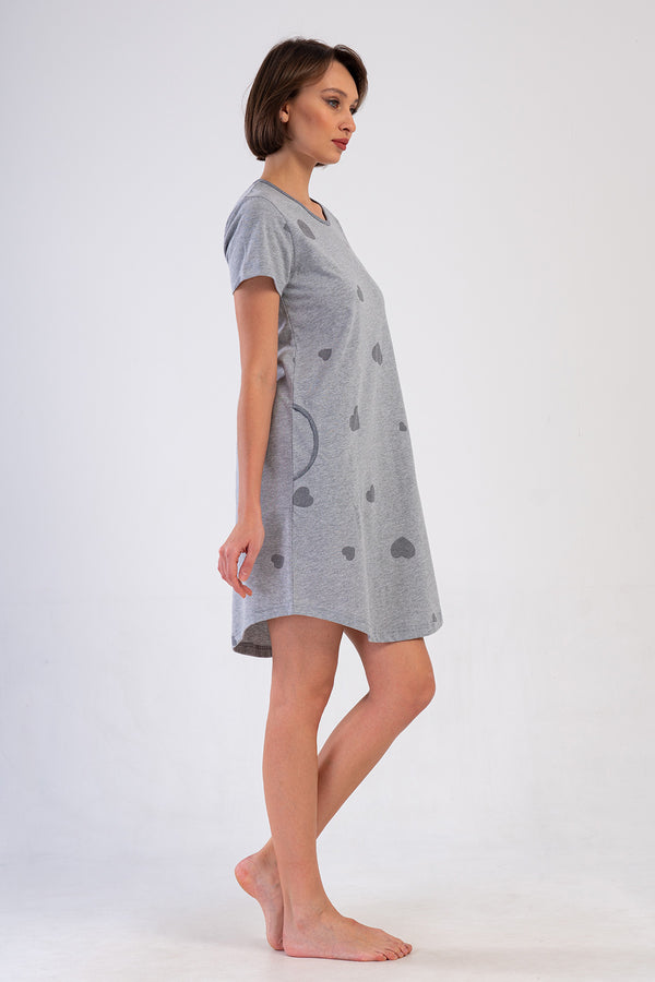 KADIN XXL TUNIK SUPREM 409162 - Vienetta1.GrupGRAY MELANGE