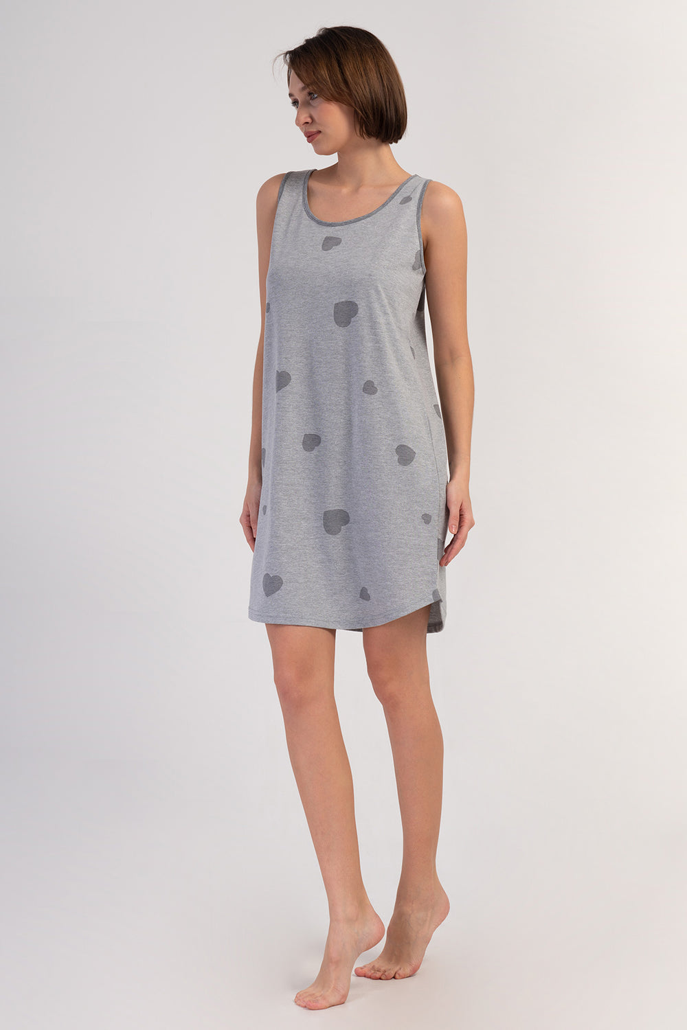 KADIN TUNIK SUPREM 409164 - Vienetta1.GrupGRAY MELANGE