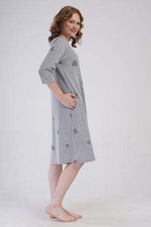 KADIN XXL EV ELBISESI SUPREM 409165 - VienettaGRAY MELANGE1XL
