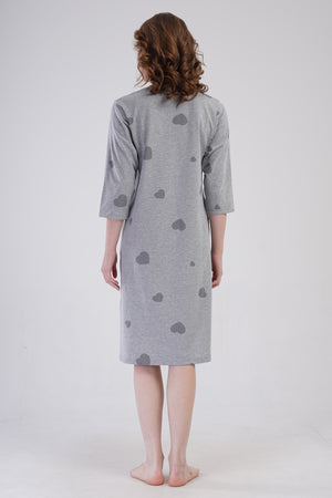KADIN XXL EV ELBISESI SUPREM 409165 - VienettaGRAY MELANGE1XL