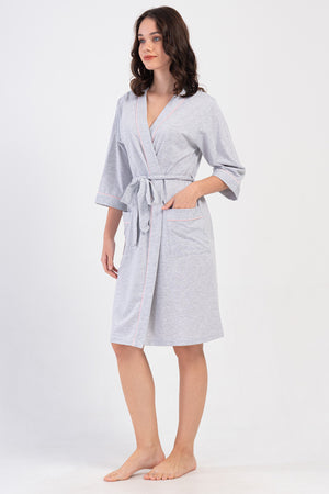 Woman Supreme Big Size Vely Dressing Gown - Vienetta1.Grup13 - 0906TCX