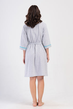 Woman Supreme Big Size Vely Dressing Gown - Vienetta1.Grup13 - 0906TCX