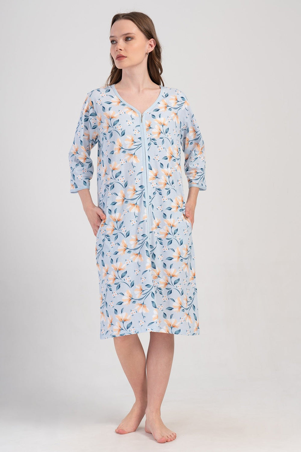 KADIN XXL EV ELBISESI SUPREM 409193 - VienettaMAVI1XL