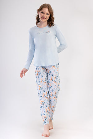 KADIN PIJAMA TAKIM SUPREM 409204 - Vienetta1.GrupMAVI