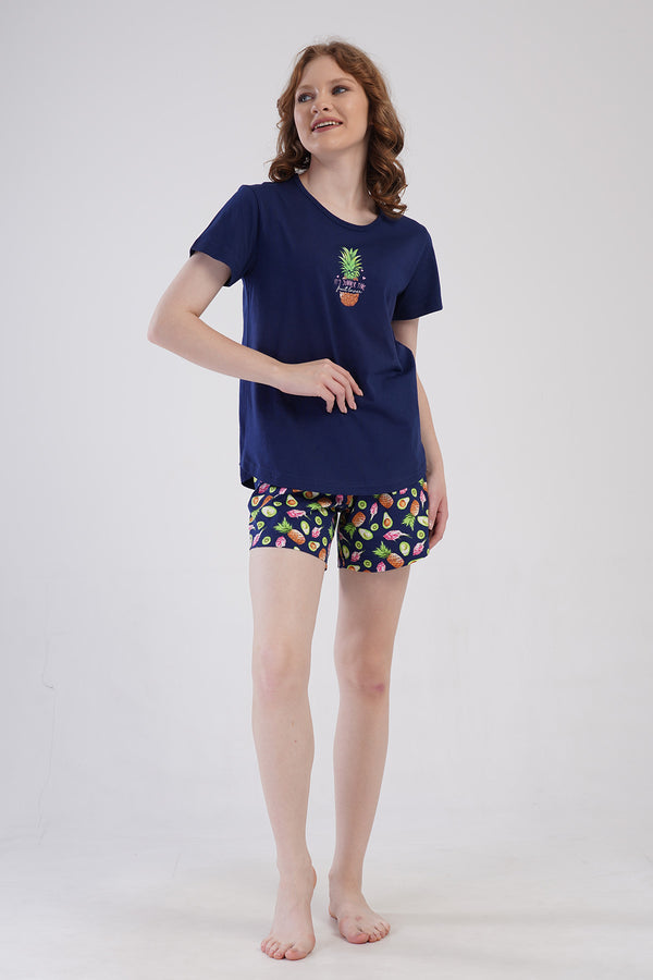 Woman Supreme Kiva Short Set - Vienetta1.Grup10LACIVERT