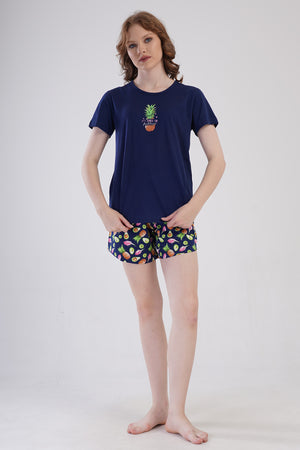 Woman Supreme Kiva Short Set - Vienetta1.Grup10LACIVERT