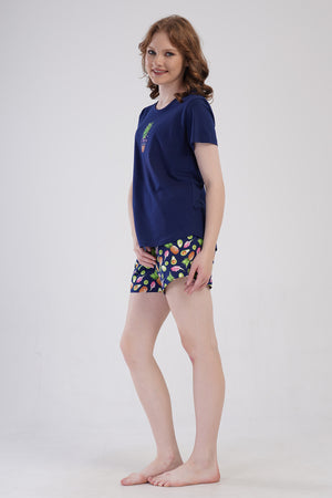 Woman Supreme Kiva Short Set - Vienetta1.Grup10LACIVERT